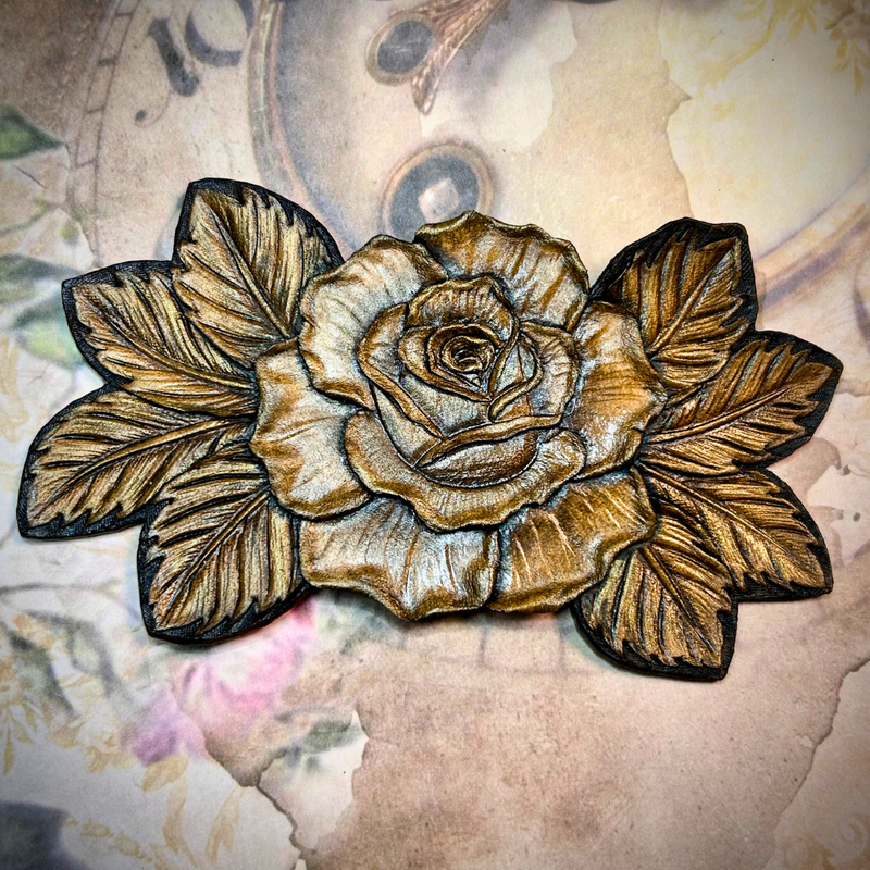 Tooled leather Luna moth hair barrette / shawl pin brooch - Artisan hair barrette - Original gift for her - Life like moon moth