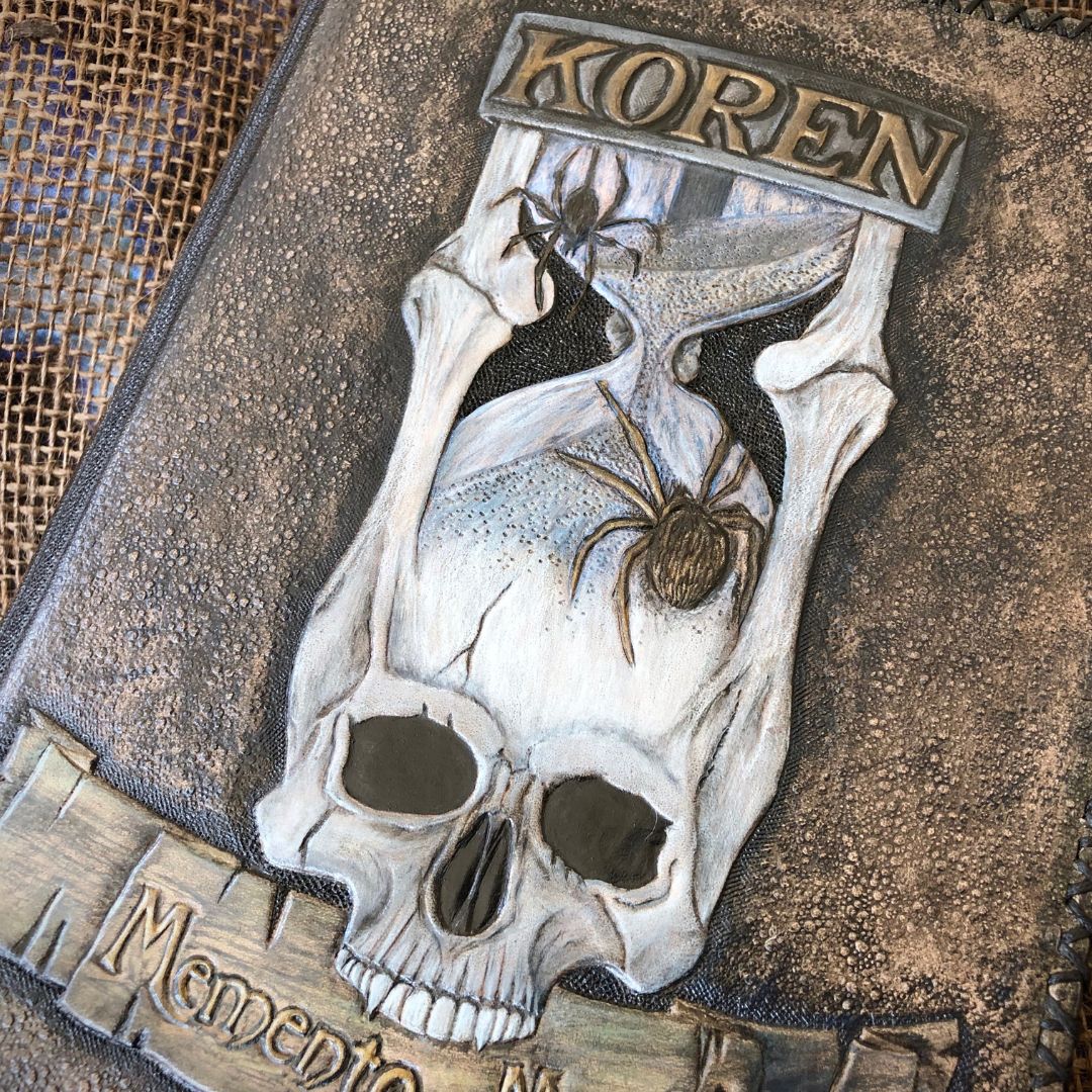 Tooled leather notebook / journal cover / diary cover (A5)