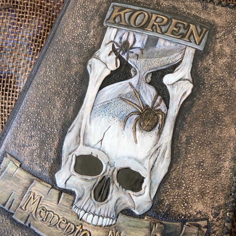 Tooled leather notebook / journal cover / diary cover (A5)