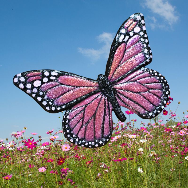 Tooled Leather Monarch Butterfly Brooch, Pendant or Hair Barrette