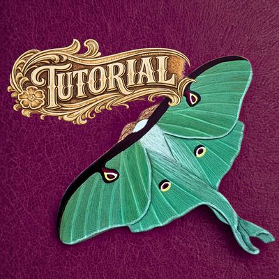 How to Paint a Tooled Leather Luna Moth - Video Tutorial
