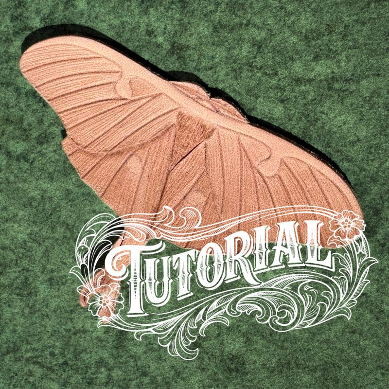 Tutorial for a Tooled Leather Luna Moth - Beginner Friendly Workshop