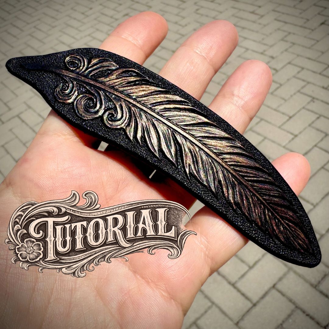 Tutorial for a Tooled Leather Feather Hat Band Decoration
