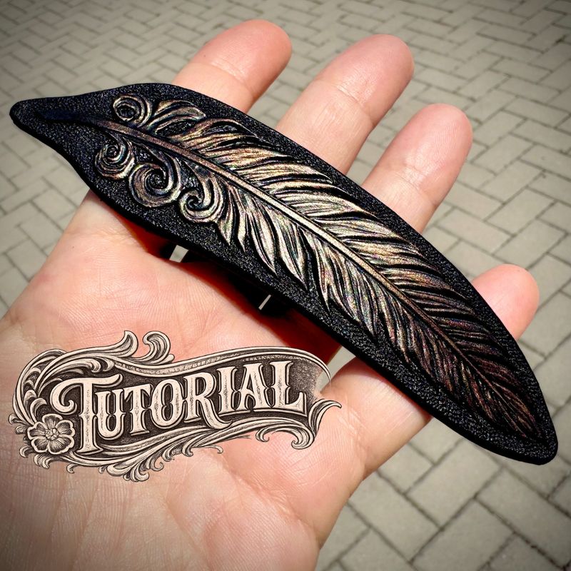 Tutorial for a Tooled Leather Feather Hat Band Decoration