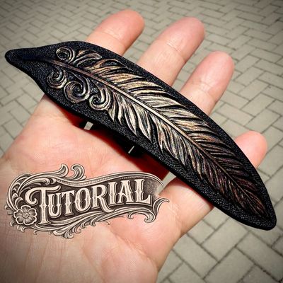 Tutorial for a Tooled Leather Feather Hat Band Decoration