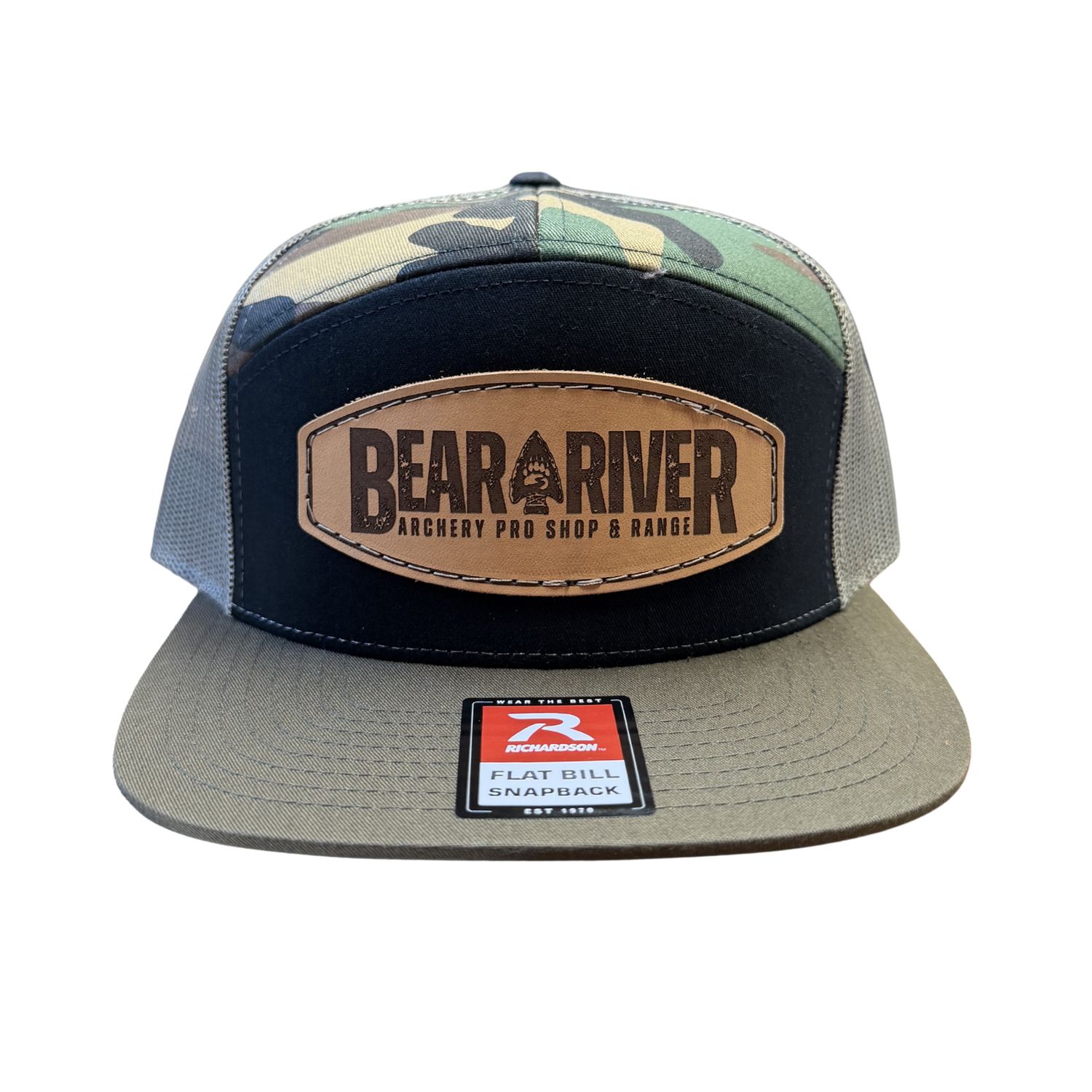 Bear River Patch Hats, Color: Camo w/leather