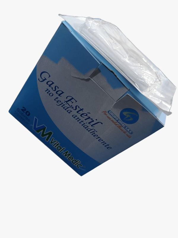 Gasa Esteril No Tejida de 7.5cm x 7.5cm Caja* 20 sobres de Unidades