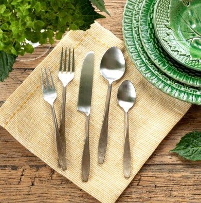Antique Gold Flatware Set, Set of 5