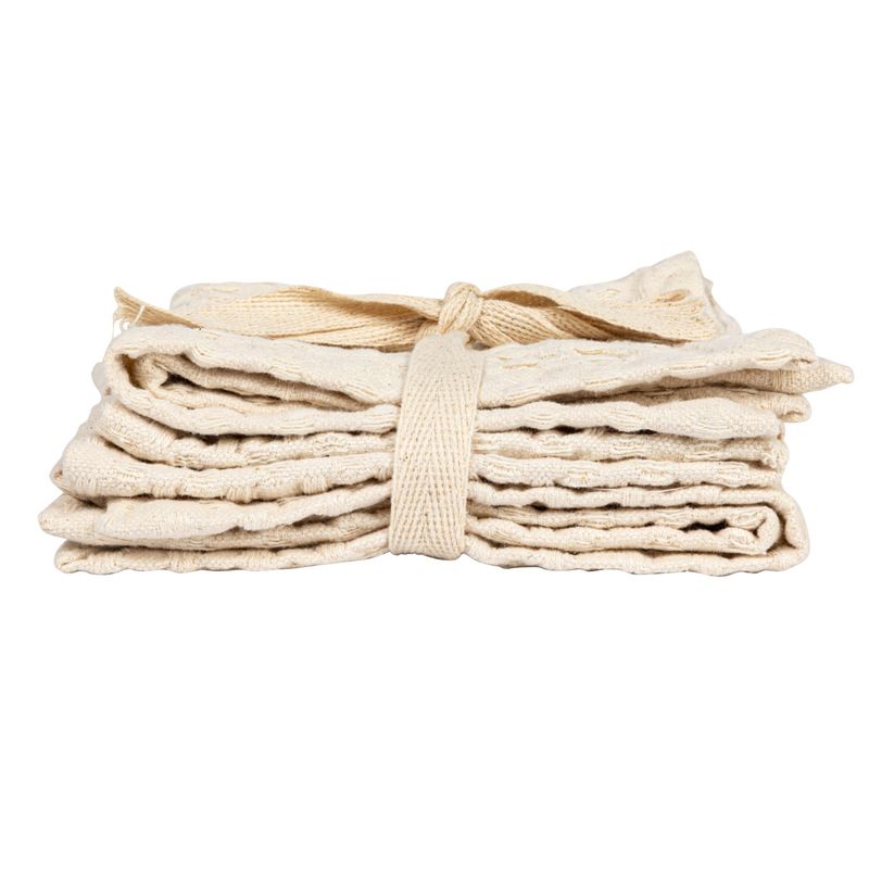 Cream Waffle Weave Dish Cloth - Set of 3