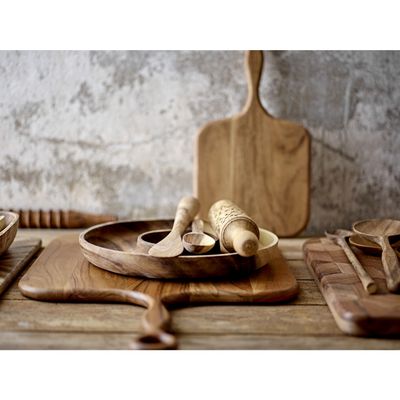 Acacia Wood Standing Spoon &amp; Spatula - Set