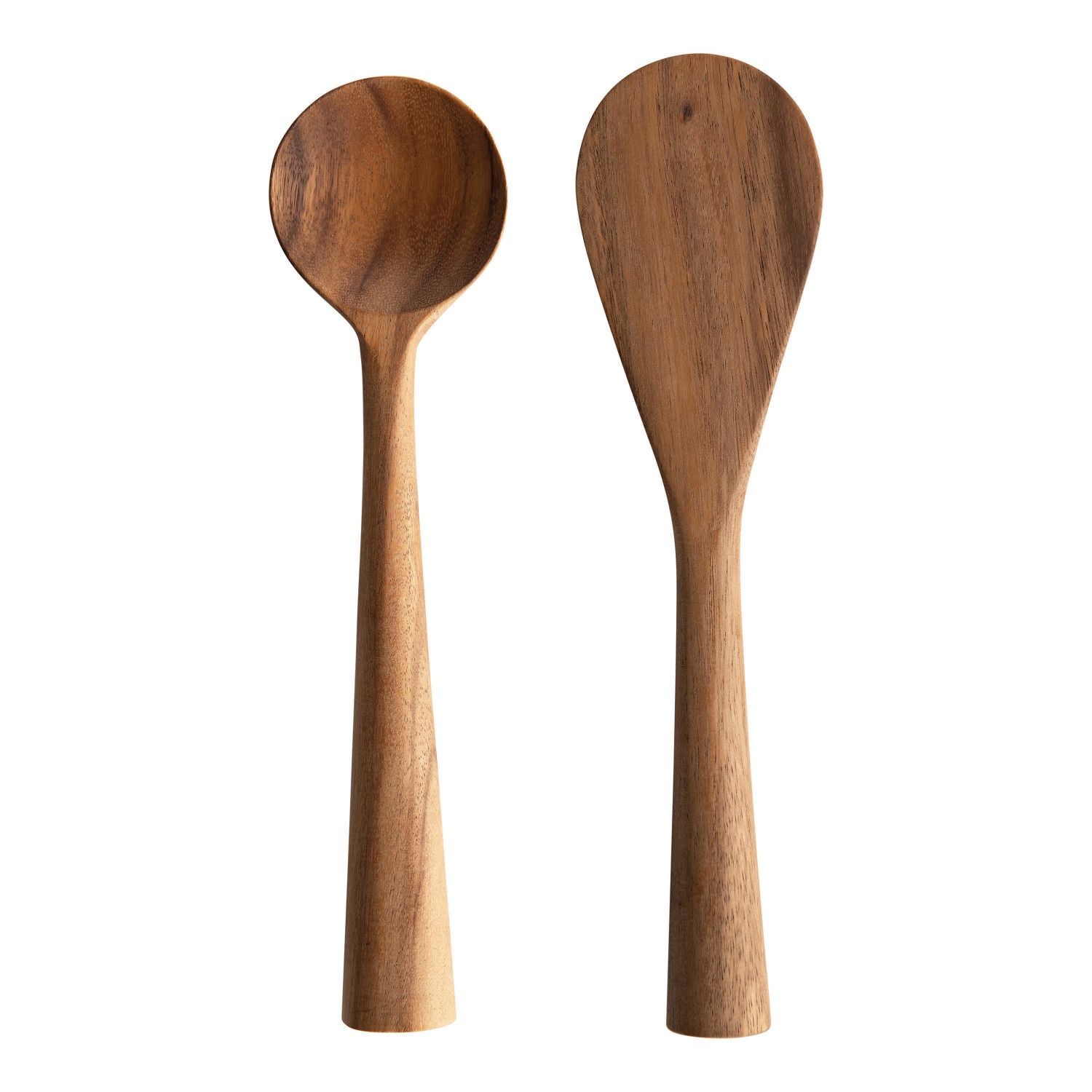 Acacia Wood Standing Spoon &amp; Spatula - Set