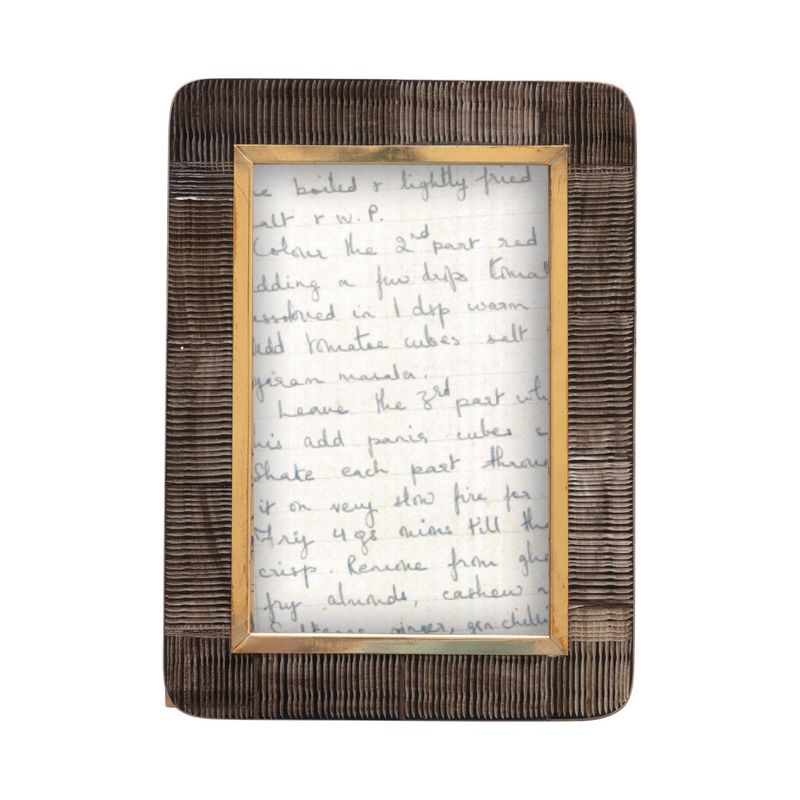 Hand-carved Frame w/ Brass Border