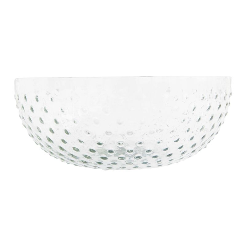 Glass Hobnail Serving Bowl 12"