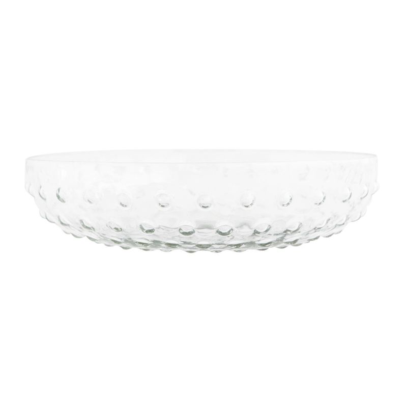 Glass Hobnail Low Bowl - 8"