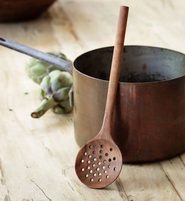 Wooden Straining Spoon