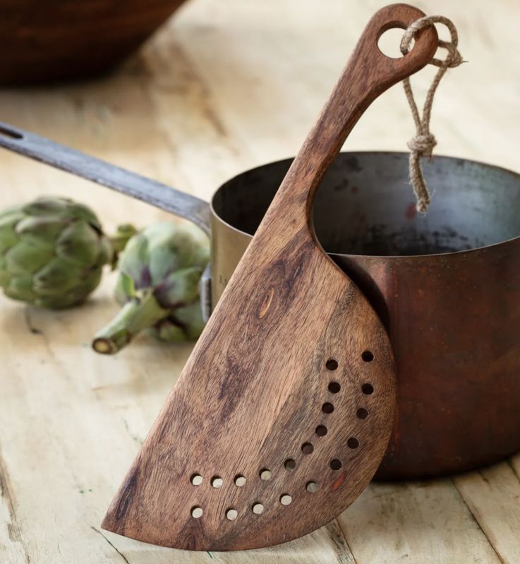 Wooden Pasta Pot Strainer