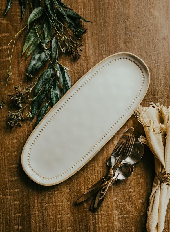 Isabella White Serving Platter