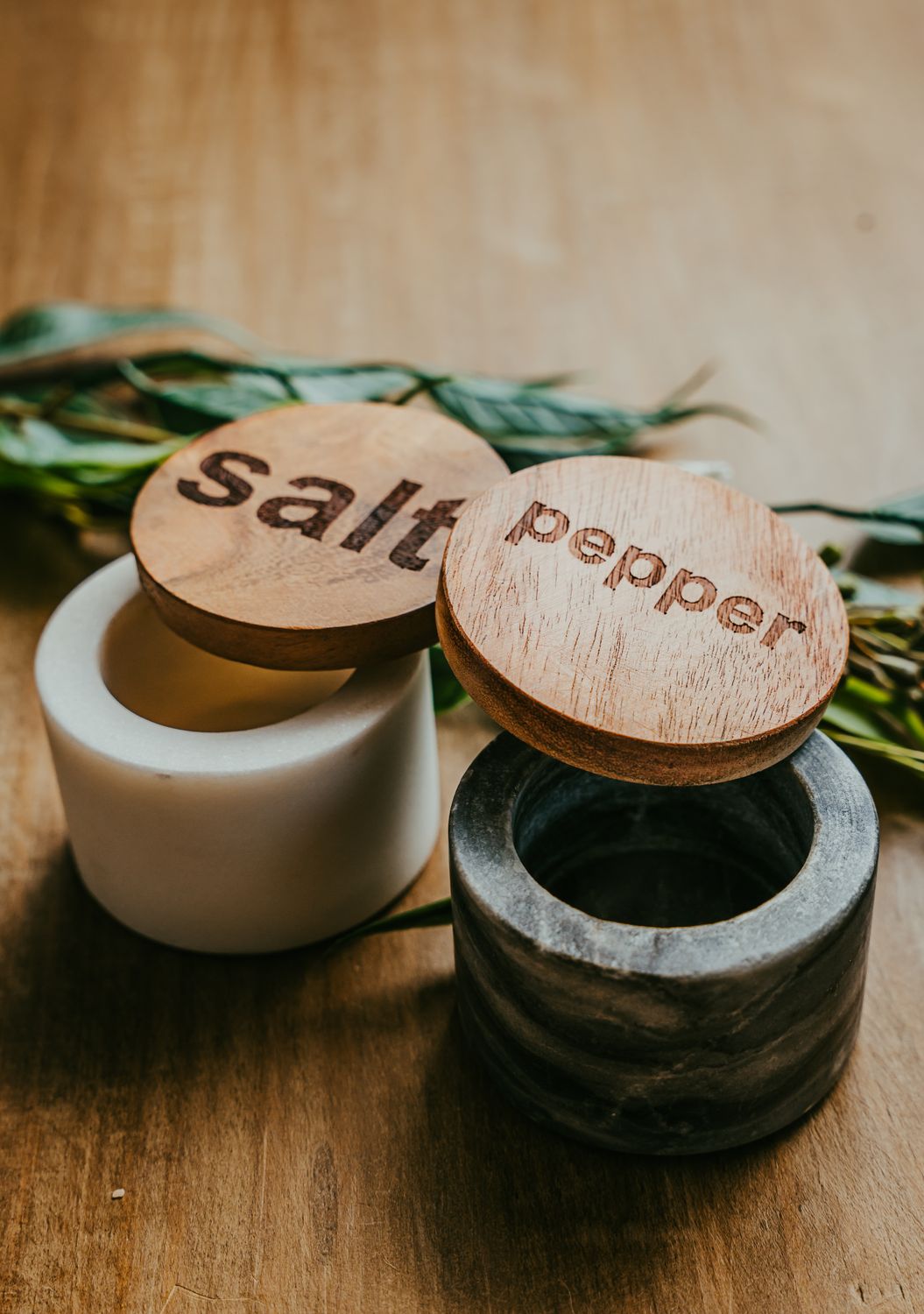 Marble Salt &amp; Pepper Pot Set