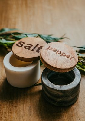 Marble Salt &amp; Pepper Pot Set