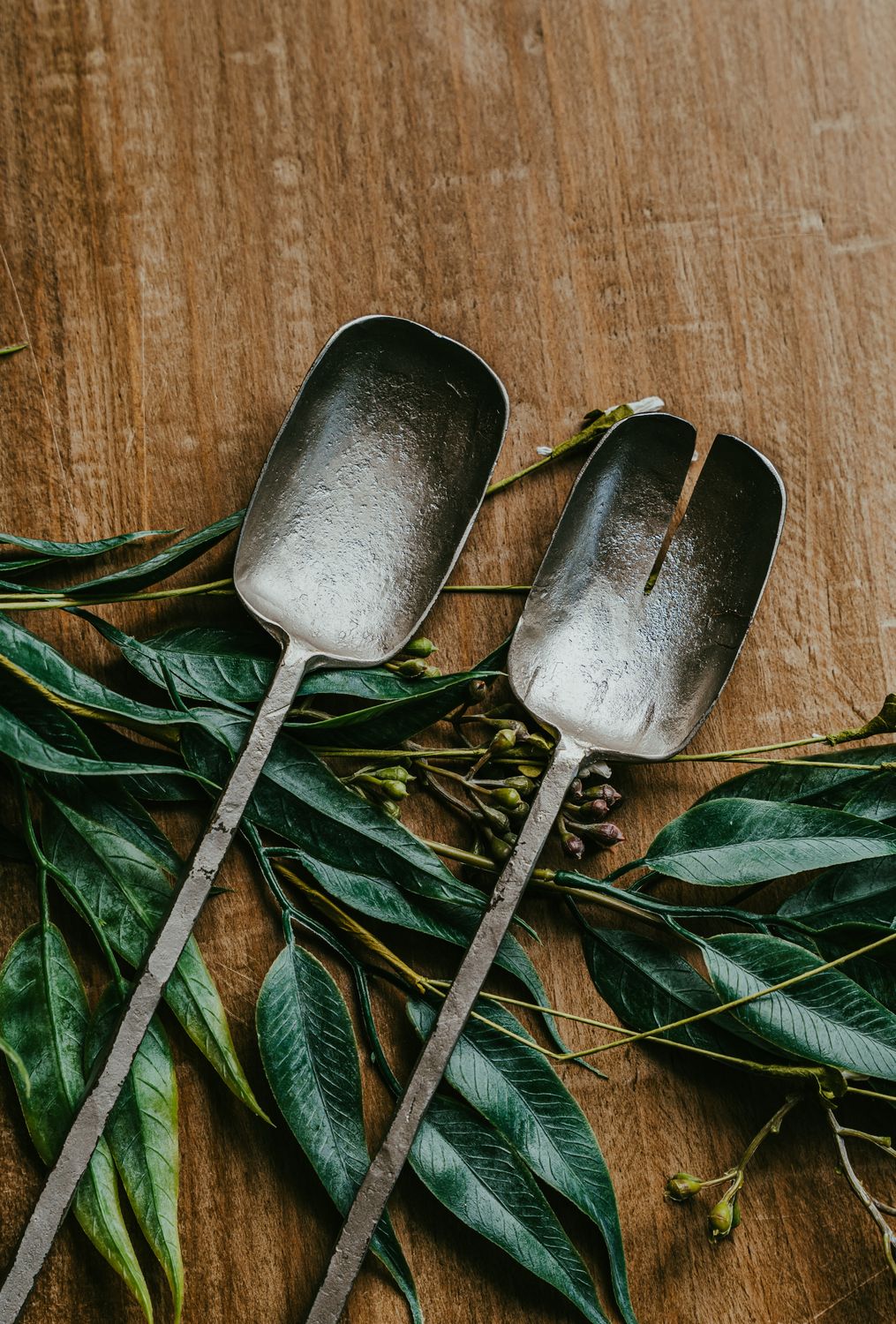 Hayes Salad Servers - Silver