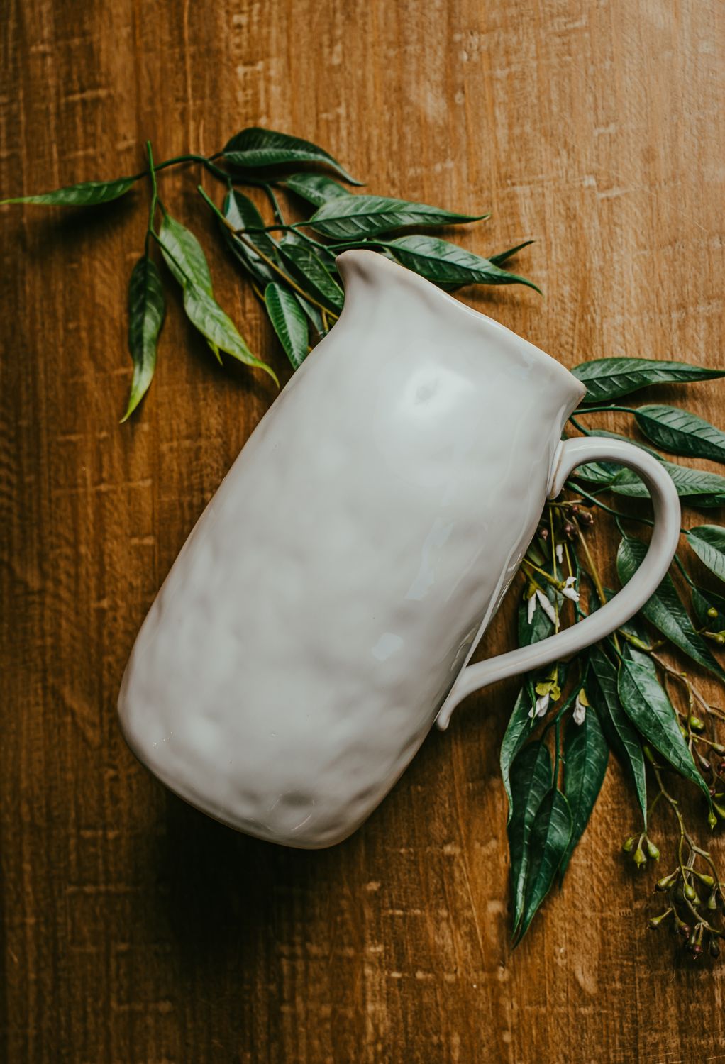 Stoneware Pitcher- White