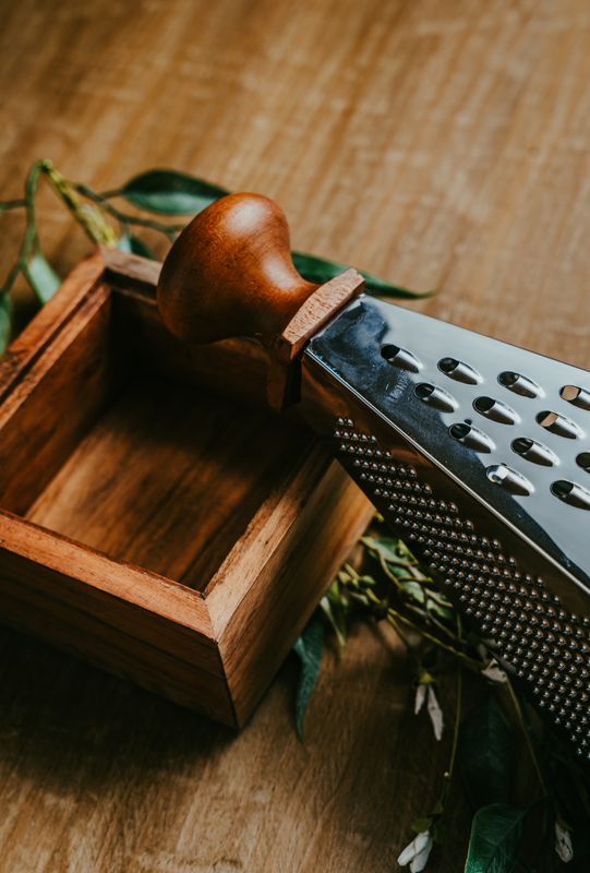 Stainless Steel Grater with Acacia Wood Handle