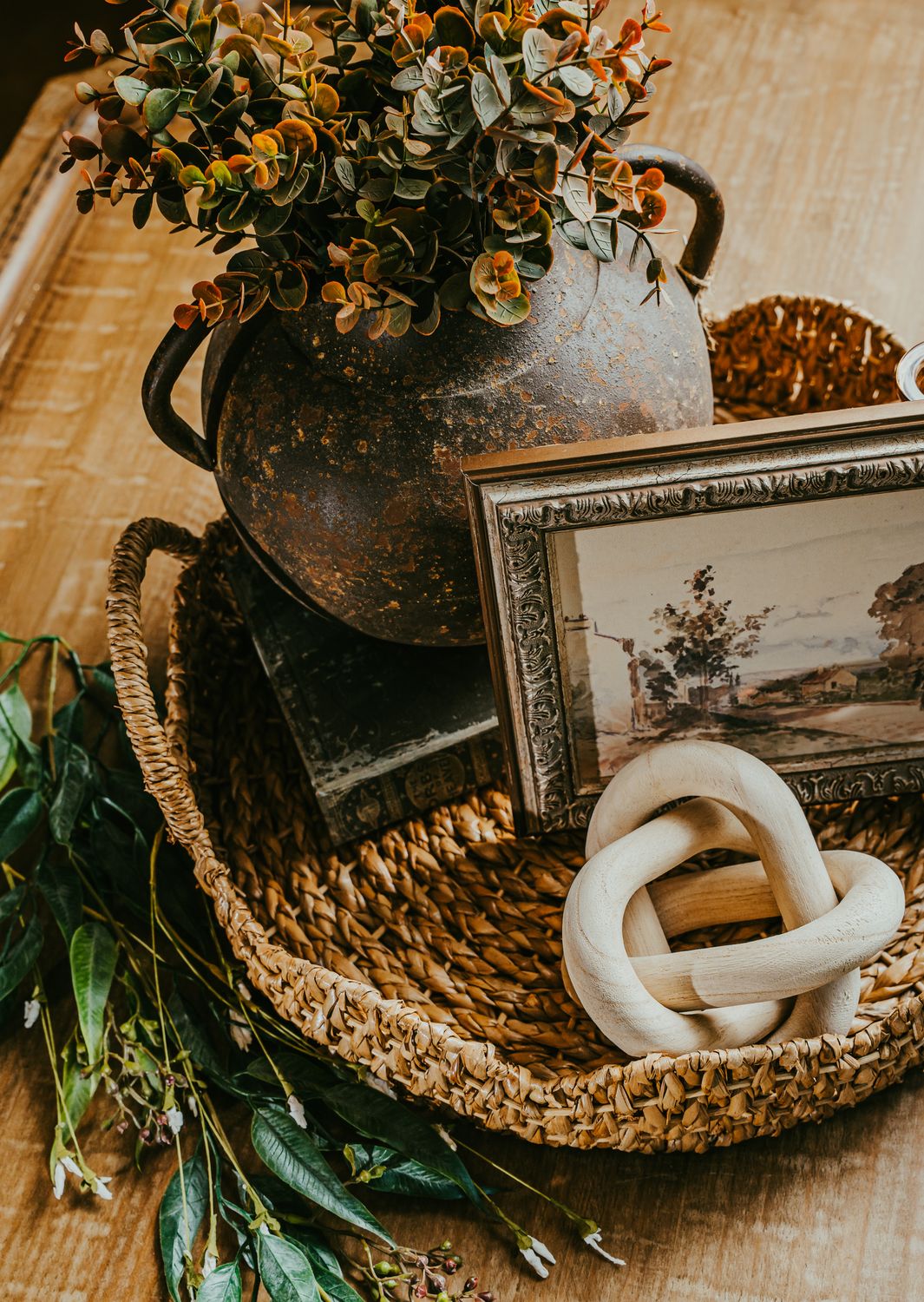 Wood Chain Decor with 3 Links