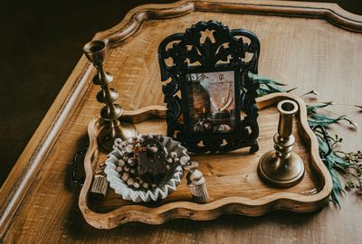 Taper Holders Antique Finish, Set of 2