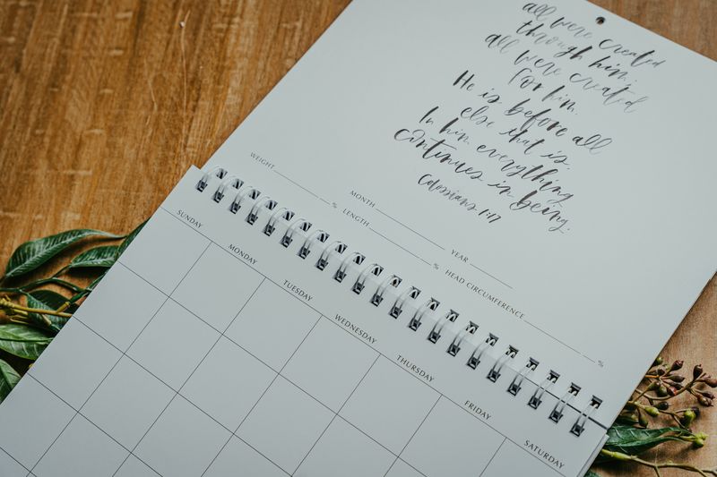 Christian Baby Milestone Calendar