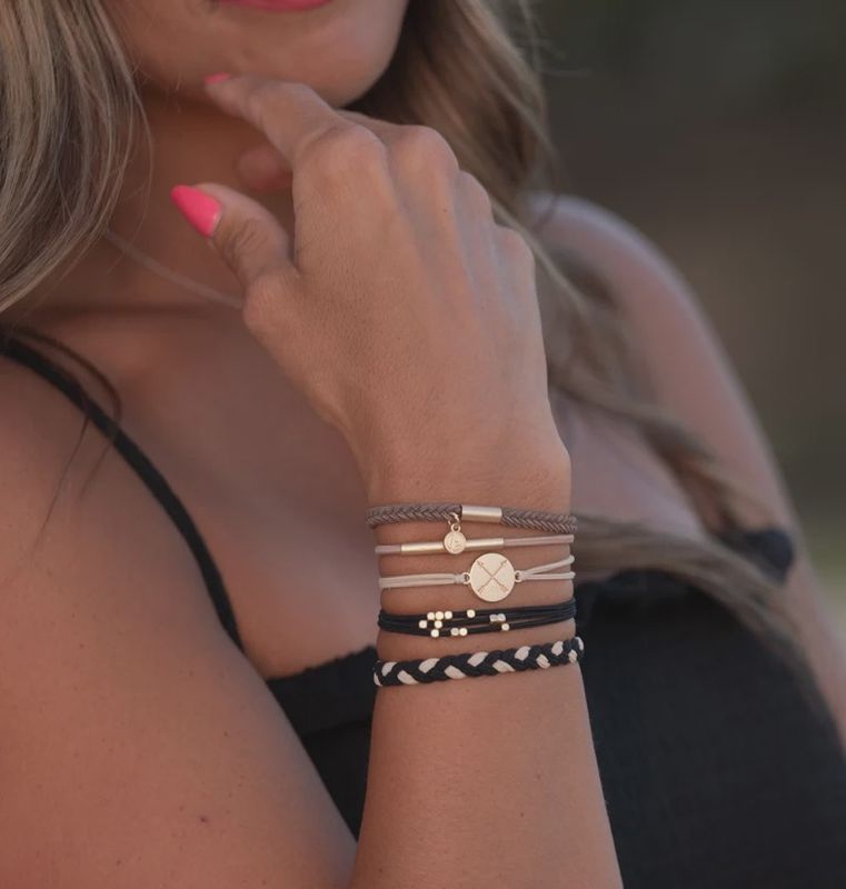 "Focus" Gold Arrow Charm Hair Tie Bracelets