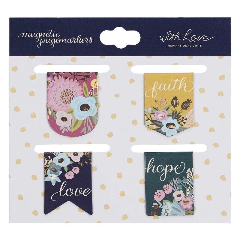 Magnetic Bookmark Set -Faith, Hope, Love