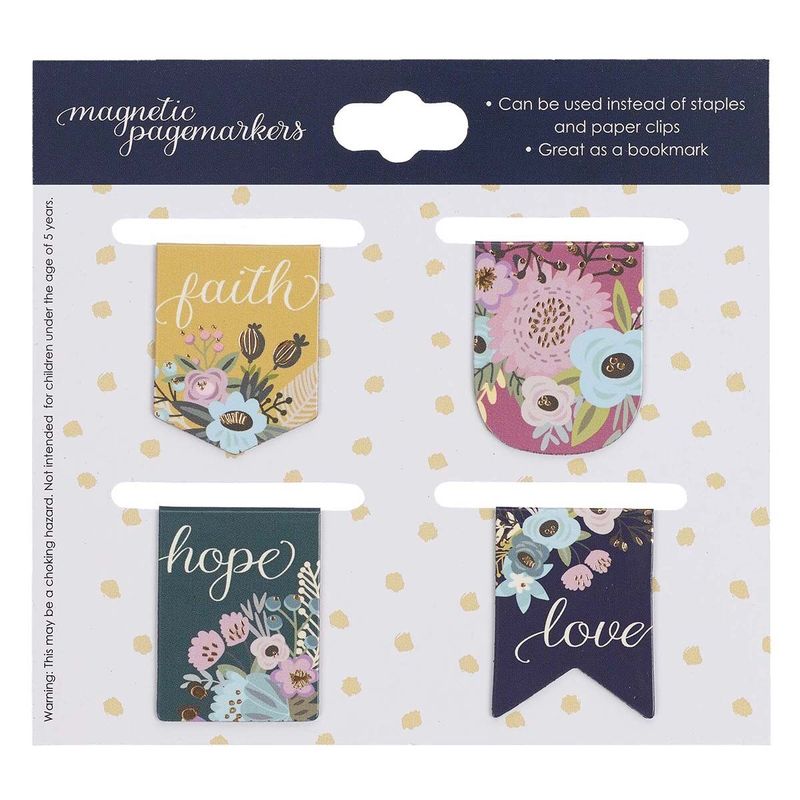 Magnetic Bookmark Set -Faith, Hope, Love