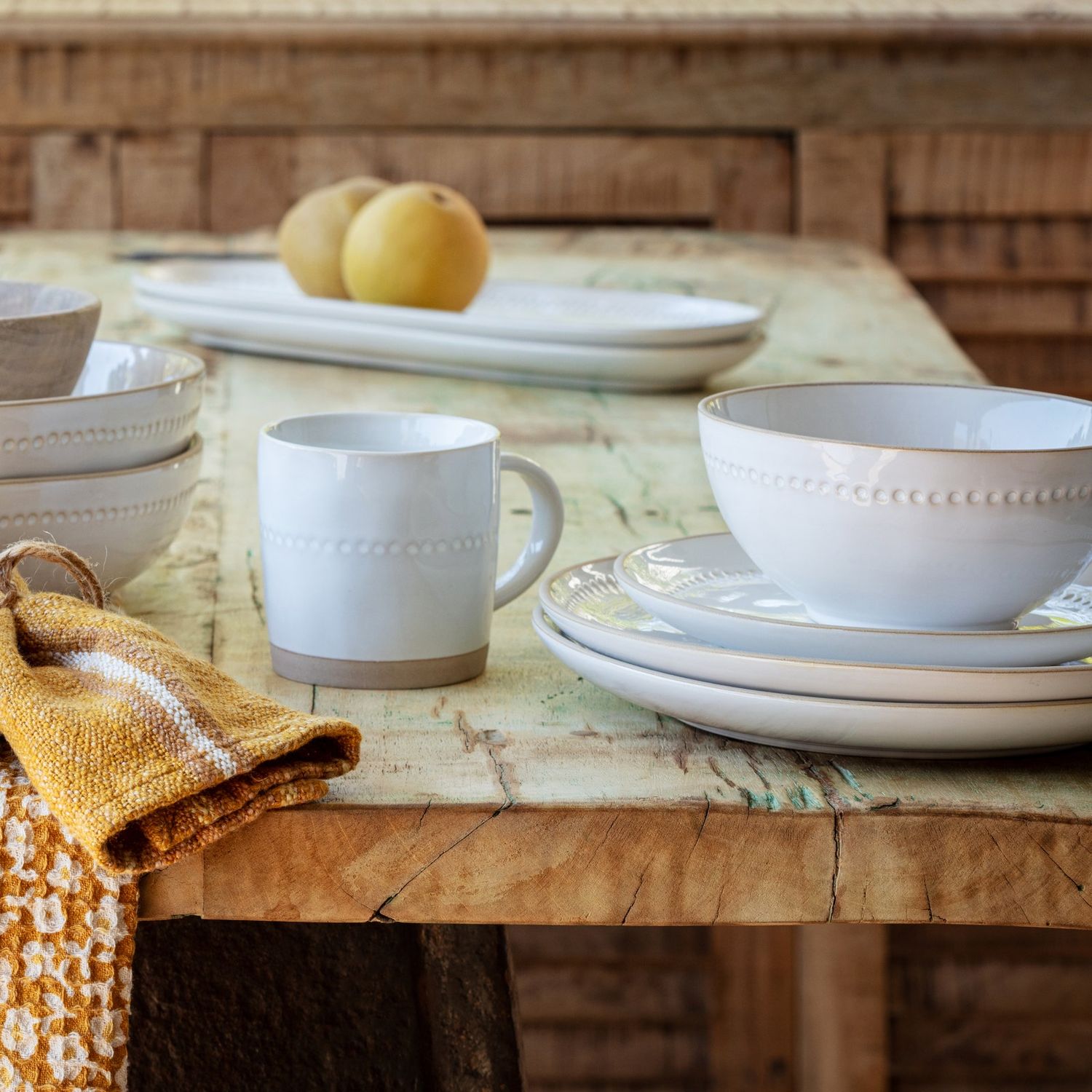 Isabella White 4 piece Place Setting
