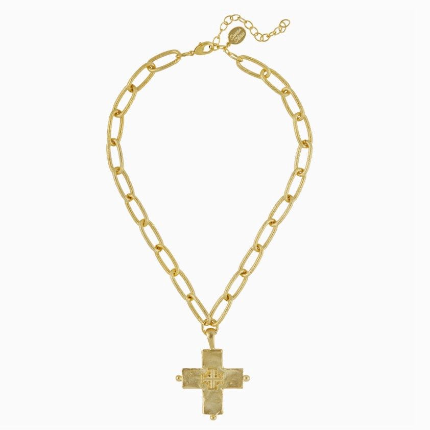 Gold Jerusalem Cross