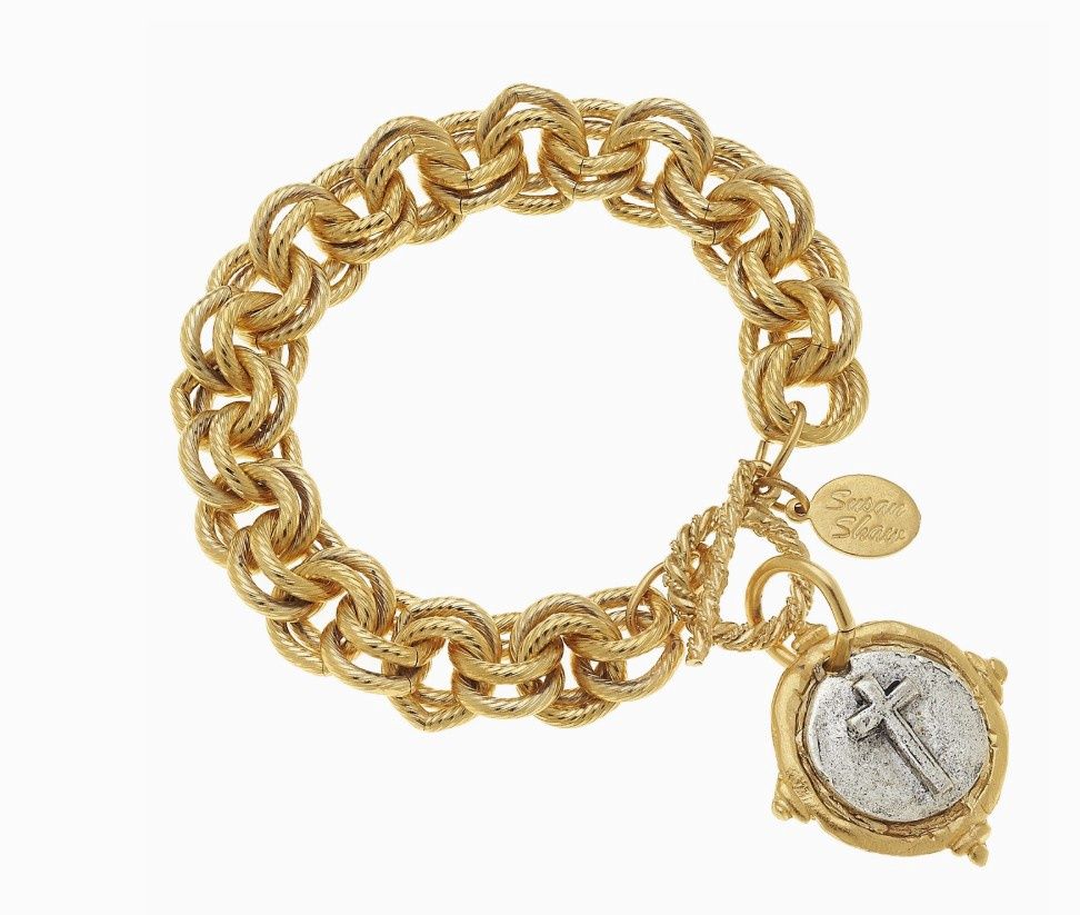 Italian Intaglio Cross Bracelet