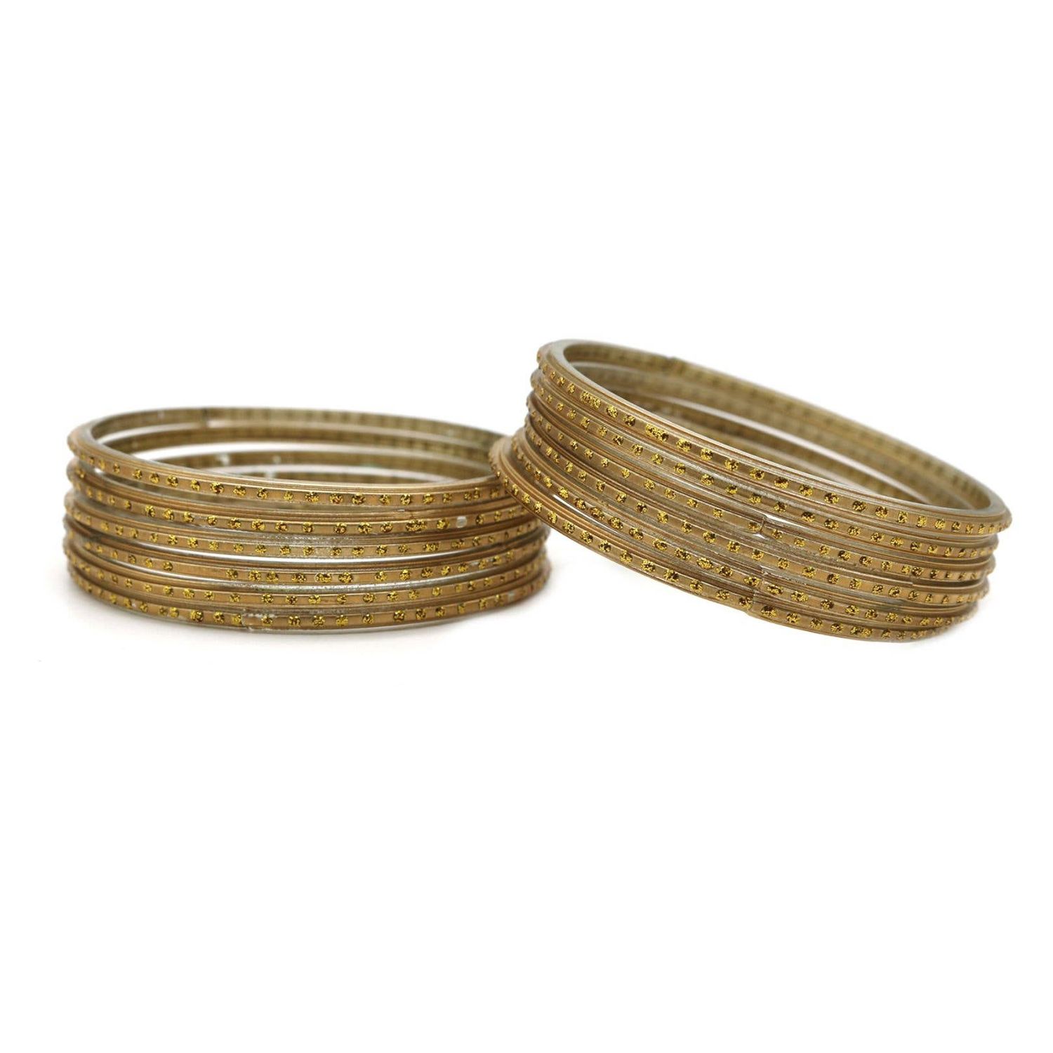 Gold Glass Bangles (Size; 2.10)