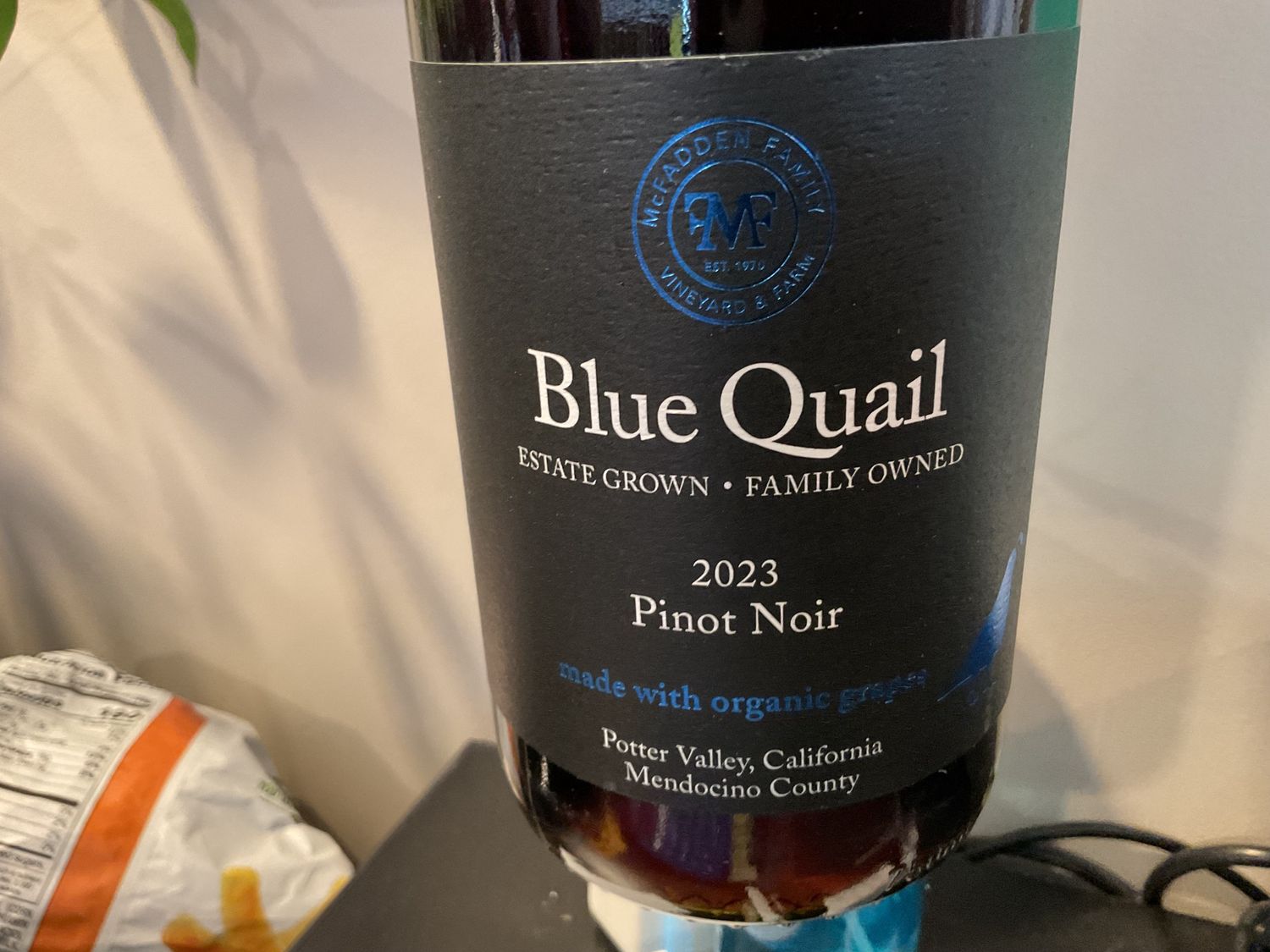 BLUE QUAIL PINOT NOIR 750ml