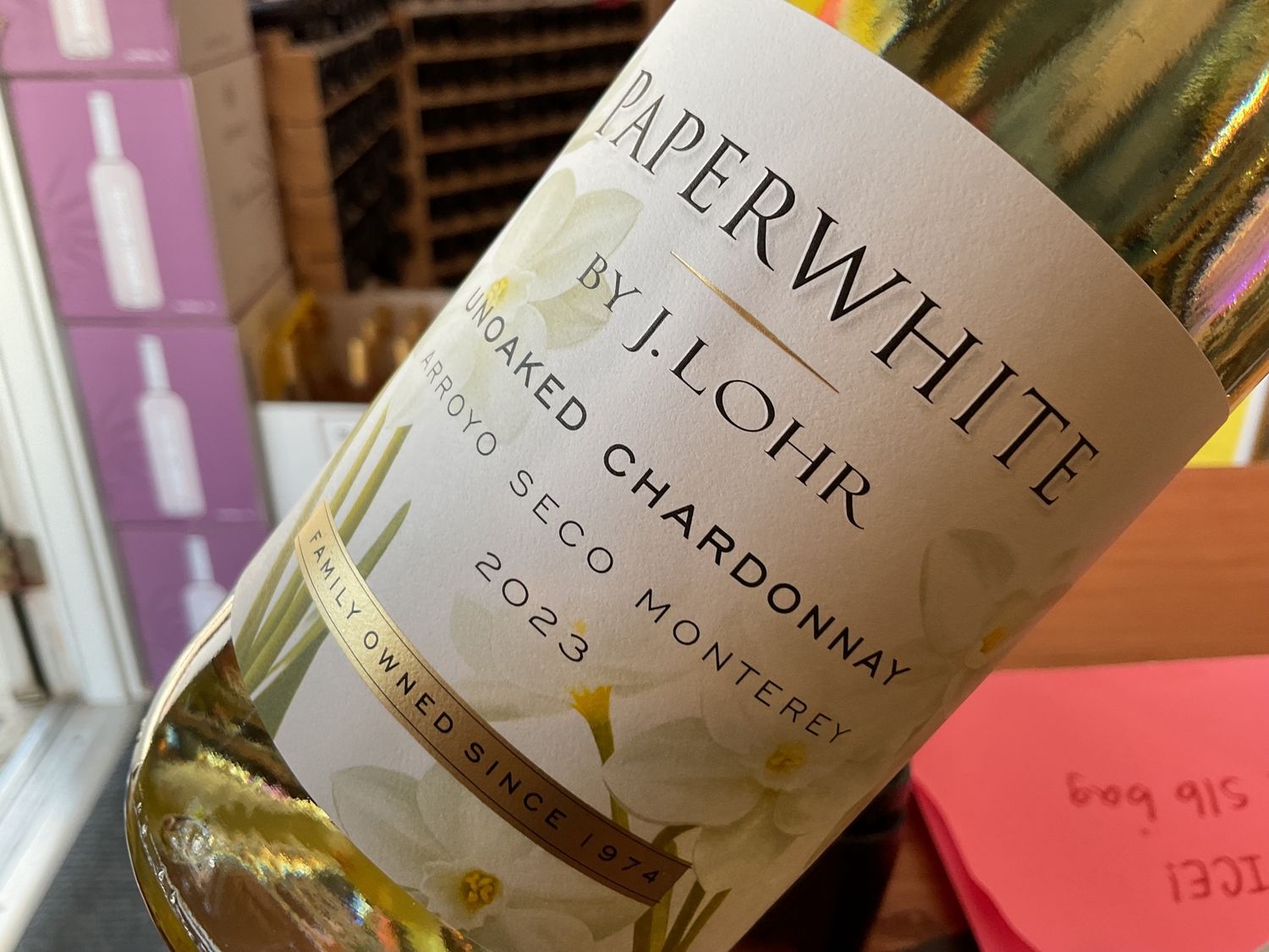 J. LOHR PAPERWHITE UNOAKED CHARD 750ml