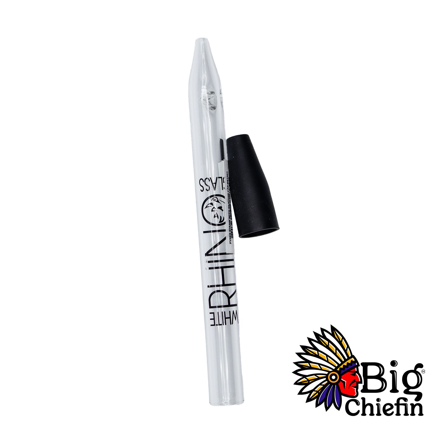 WHITE RHINO PYREX STRAW NECTAR COLLECTOR