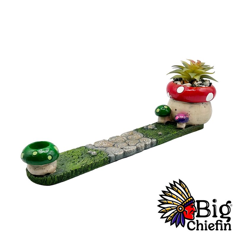 12.5&quot; MUSHROOM  INCENSE BURNER