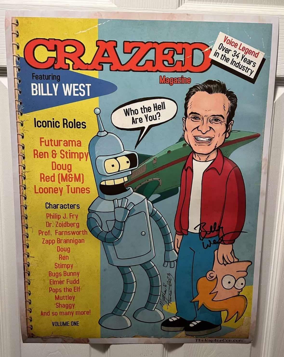 LIMITED EDITION POSTER Billy West Autographed Poster