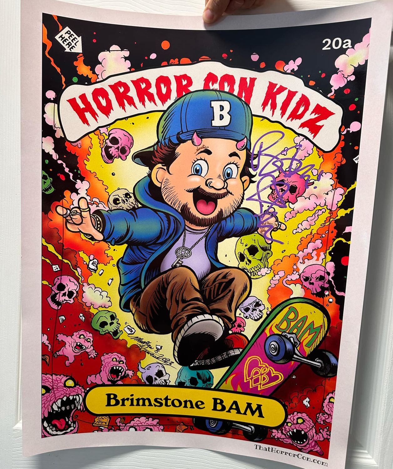 LIMITED EDITION POSTER Bam Margera Autographed Poster
