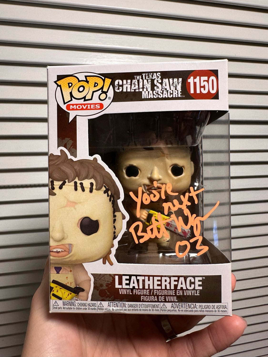 Autographed Brett Wagner Leatherface Funko