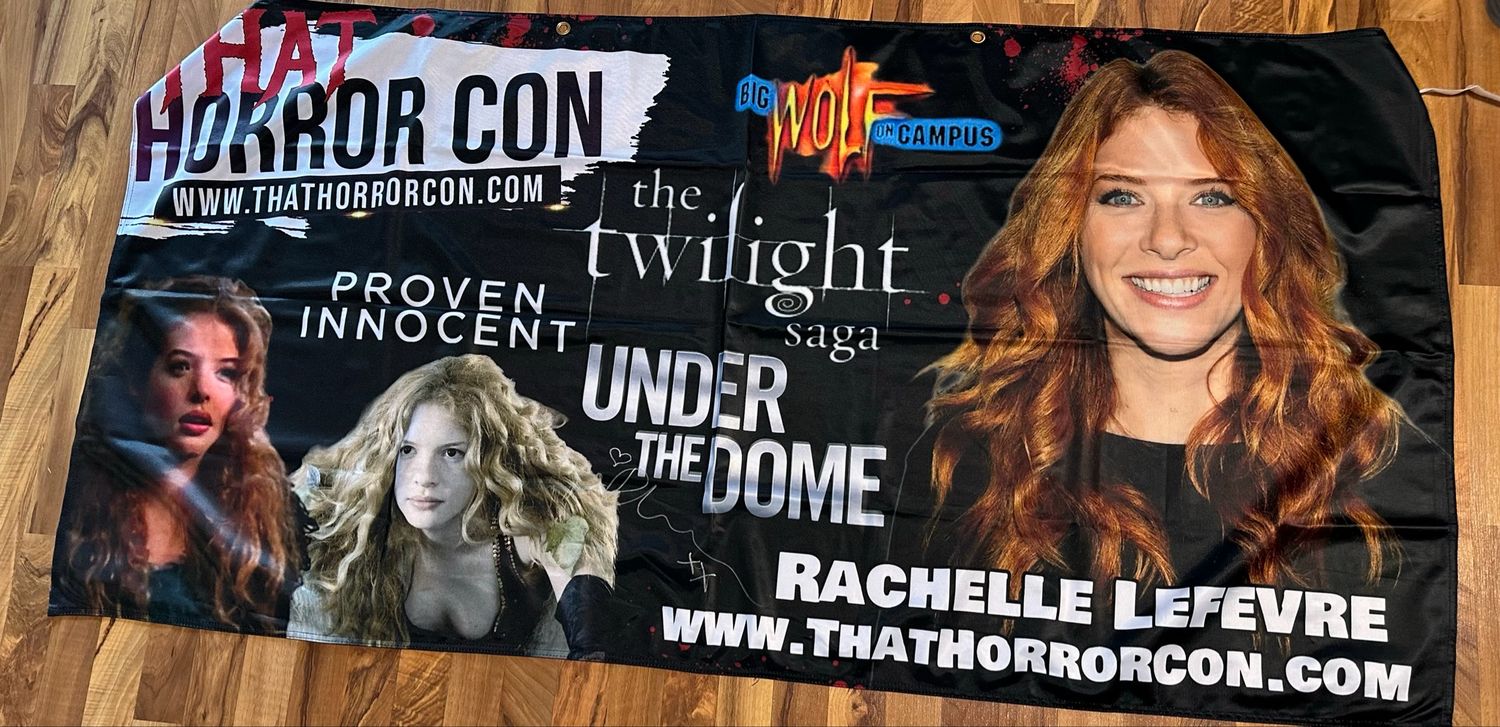 Autographed Celebrity Banner- Rachelle Lefevre