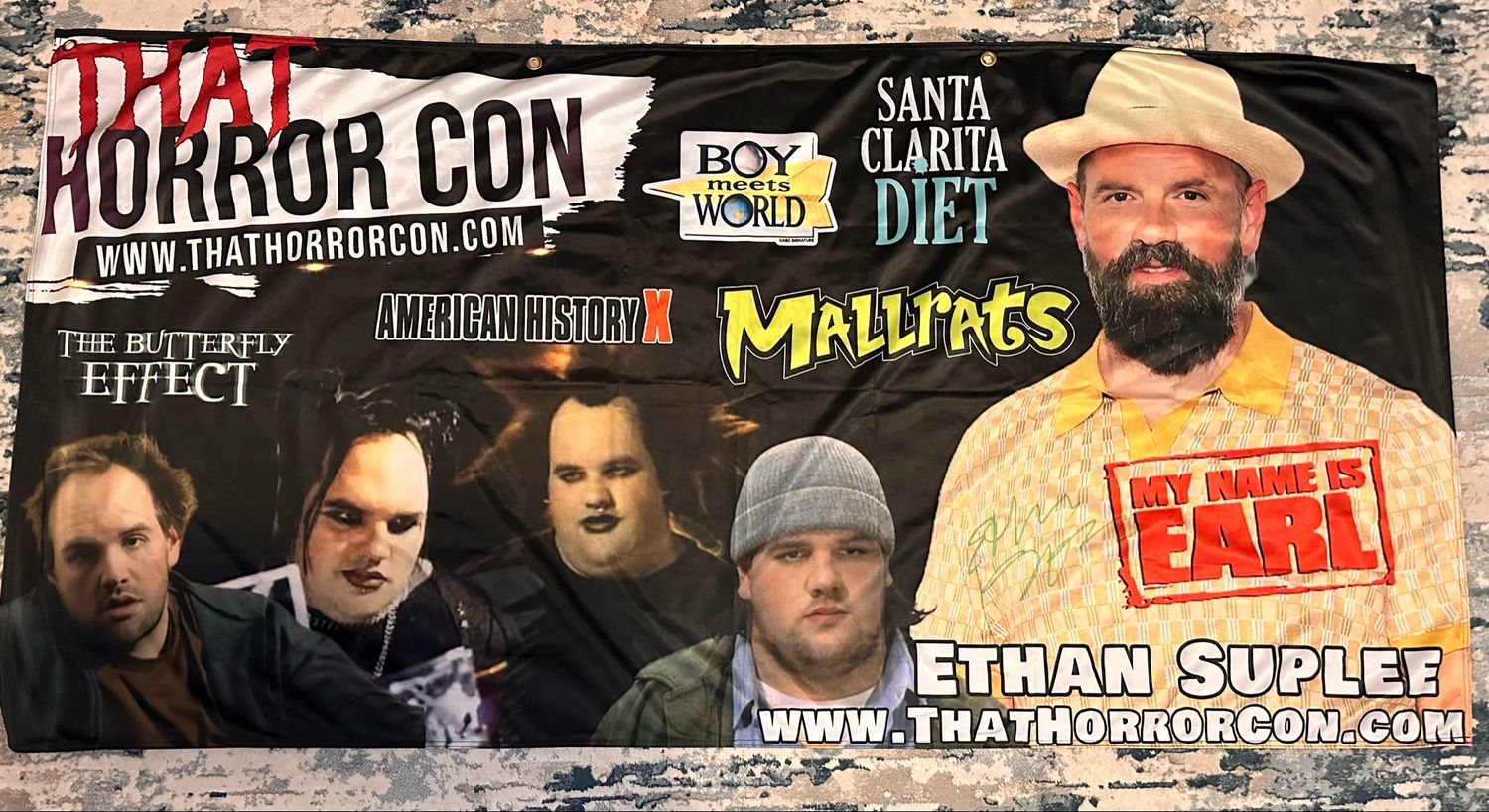 Autographed Celebrity Banner- Ethan Suplee (Rusty Gives Back)