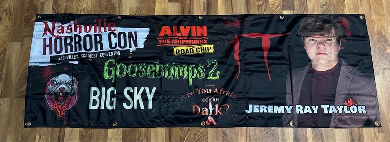 Autographed Celebrity Banner- Jeremy Ray Taylor (Rusty Gives Back)