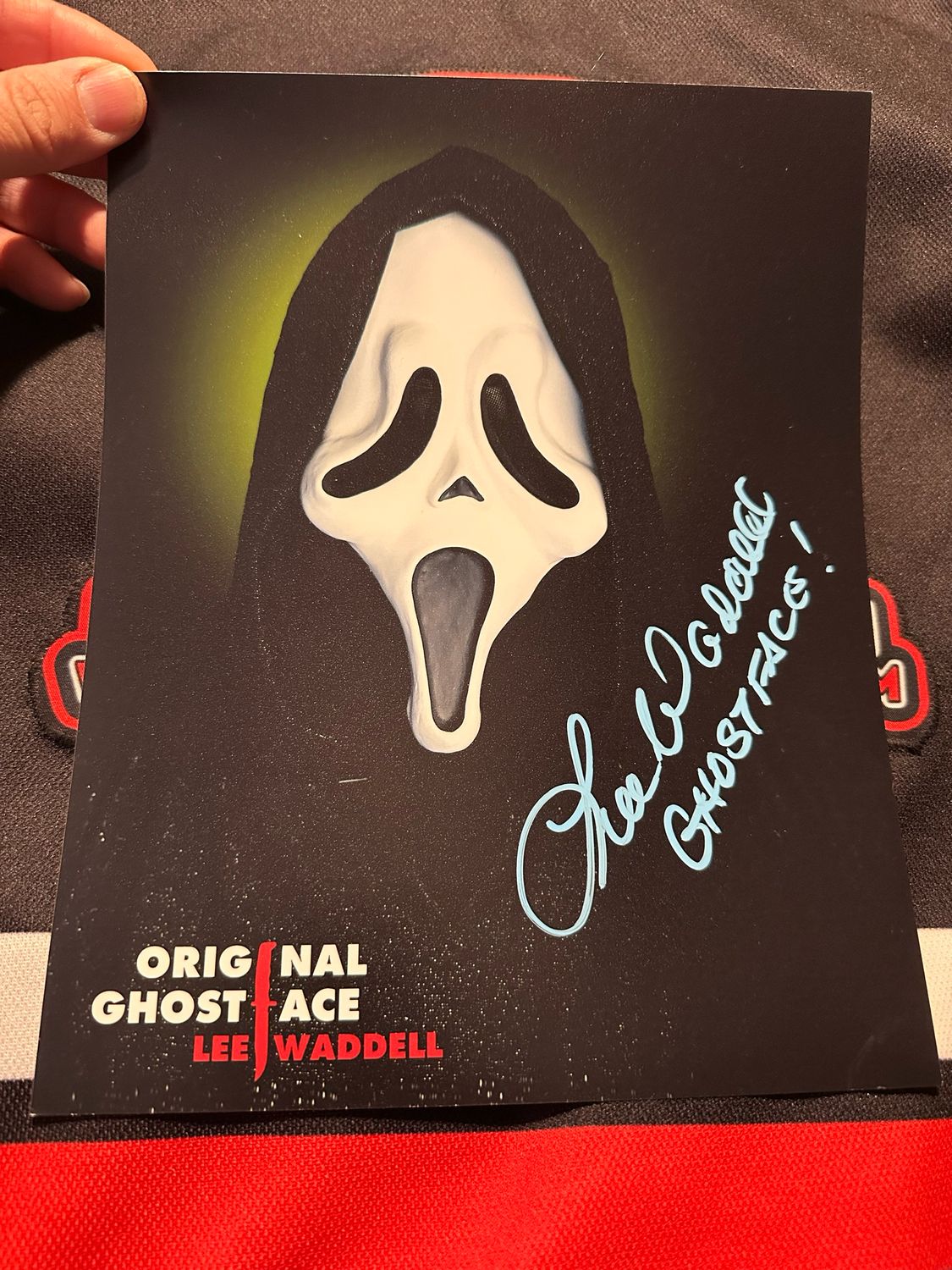 Autographed Ghostface from Scream 8x10 Signed By Lee Waddell