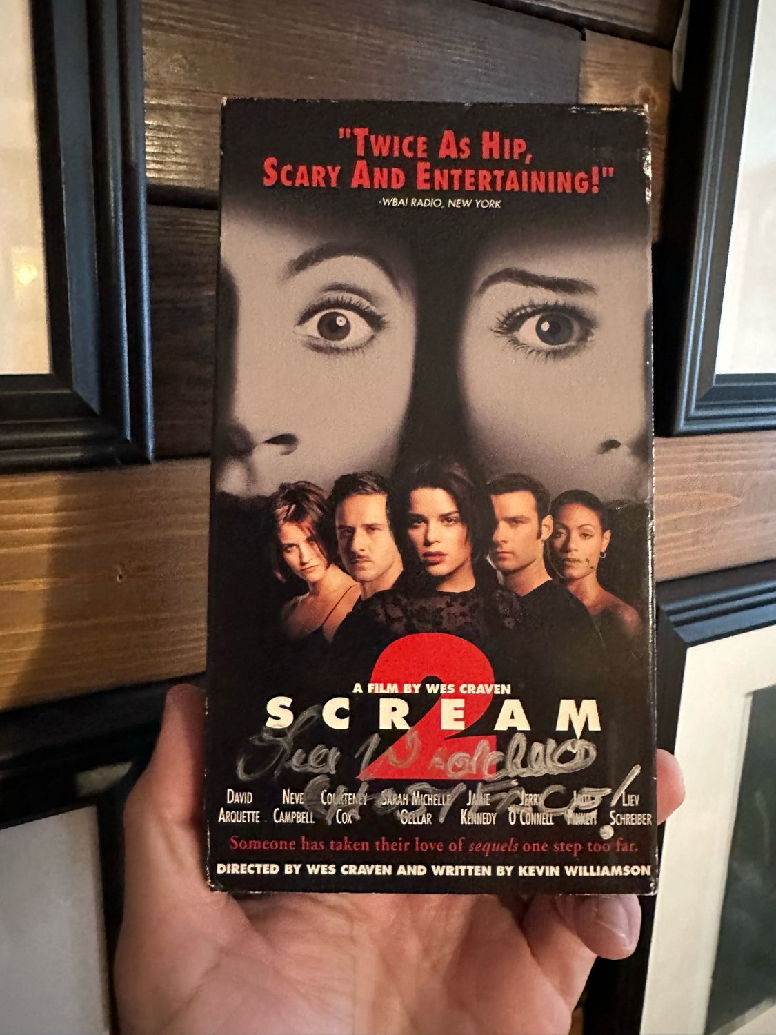 Lee Waddell Signed Vintage Scream 2 VHS Tape