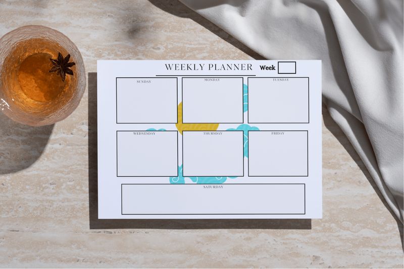 Weekly Planner Notepad - Day Sky