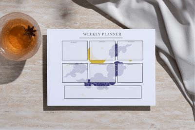 Weekly Planner Notepad - Night Sky